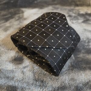 Sophisticated Black Checkered Tie